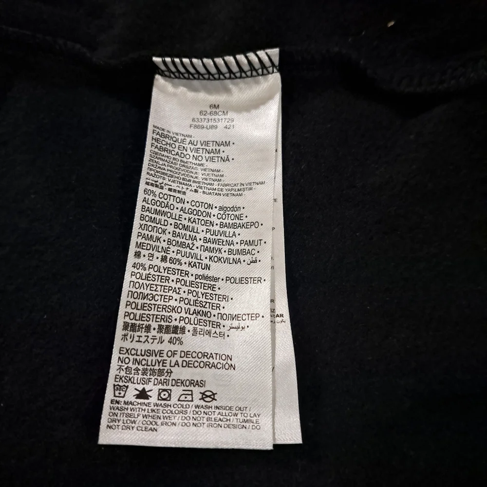 Nike Baby`s Futura Hooded Longsleeves Full Zipper One Piece Coverall Size 6M